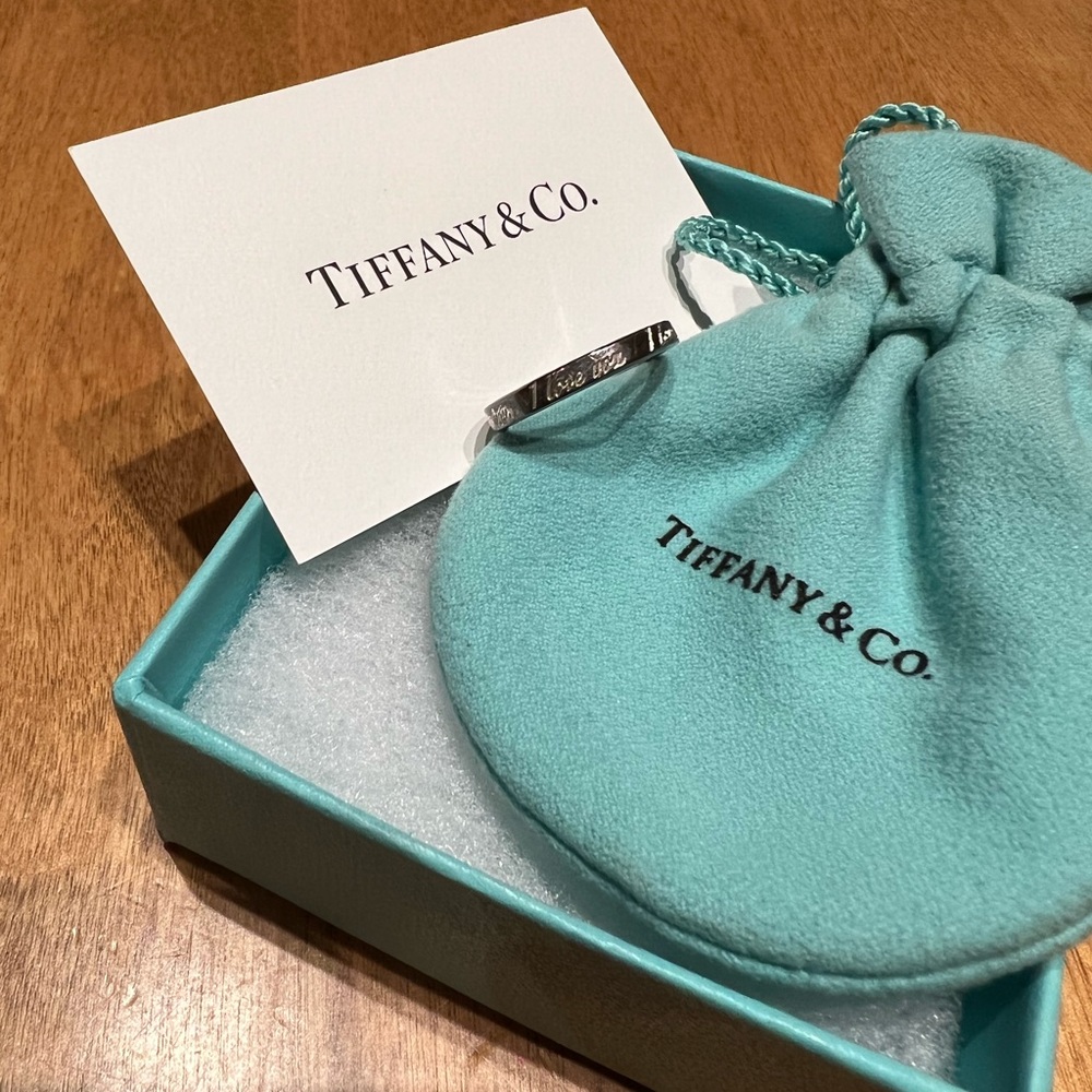 Tiffany & Co. silver “I love you” ring
